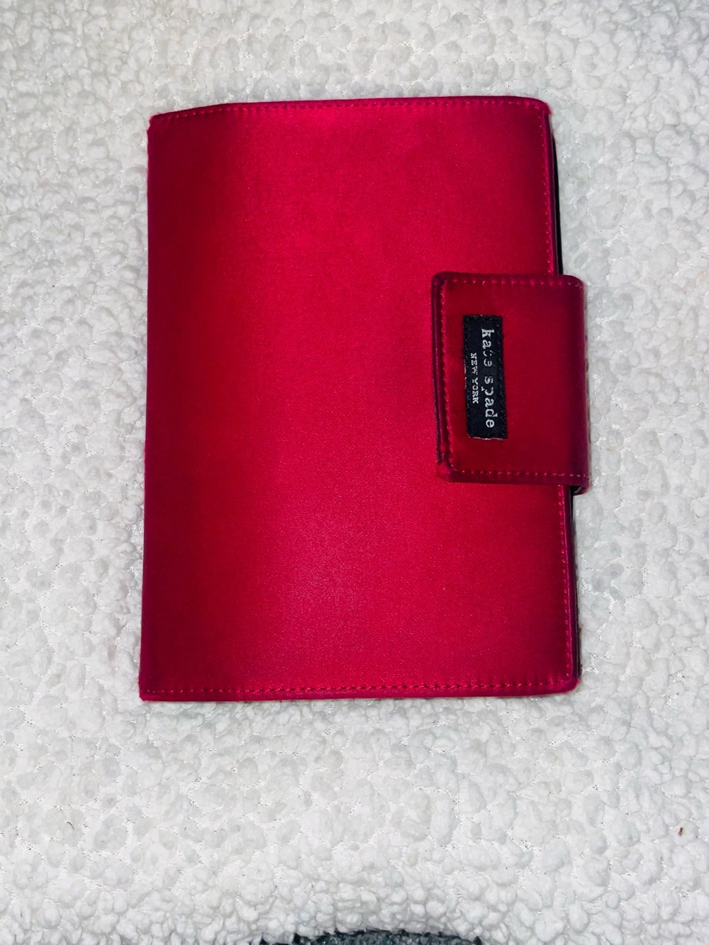 kate spade Vibrant Red Nylon Planner with Snap Closure